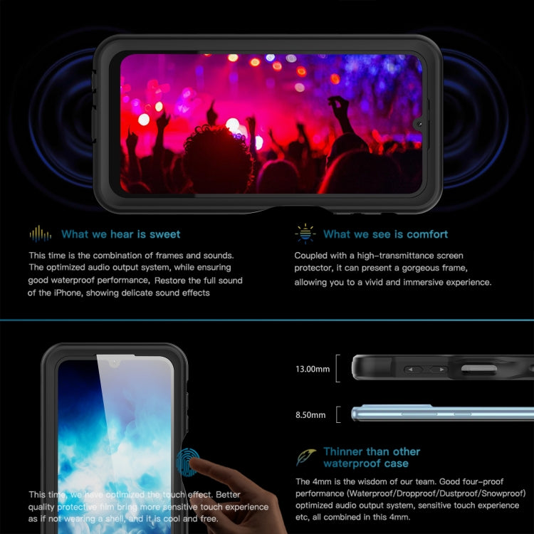 For Samsung Galaxy A25 5G RedPepper IP68 Life Water-resistant Phone Case(Black)