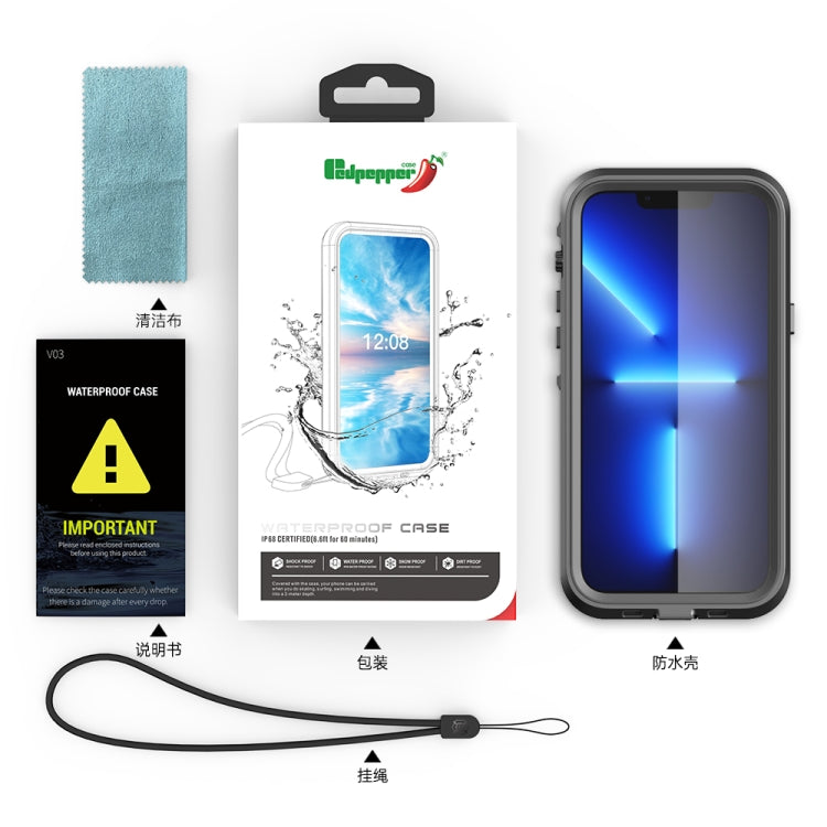 For Samsung Galaxy A25 5G RedPepper IP68 Life Waterproof Phone Case(Black) - Galaxy Phone Cases by RedPepper | Online Shopping South Africa | PMc TechLife | Buy Now Pay Later Mobicred