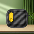For AirPods 3 Carbon Fiber Texture Wireless Earphones Case with Security Lock(Yellow) - For AirPods 3 by PMC Jewellery | Online Shopping South Africa | PMC Jewellery | Buy Now Pay Later Mobicred