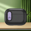 For AirPods Pro 2 Carbon Fiber Texture Wireless Earphones Case with Security Lock(Purple) - For AirPods Pro 2 by PMC Jewellery | Online Shopping South Africa | PMC Jewellery | Buy Now Pay Later Mobicred