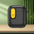 For AirPods 2 / 1 Carbon Fiber Texture Wireless Earphones Case with Security Lock(Yellow) - For AirPods 1/2 by PMC Jewellery | Online Shopping South Africa | PMC Jewellery | Buy Now Pay Later Mobicred