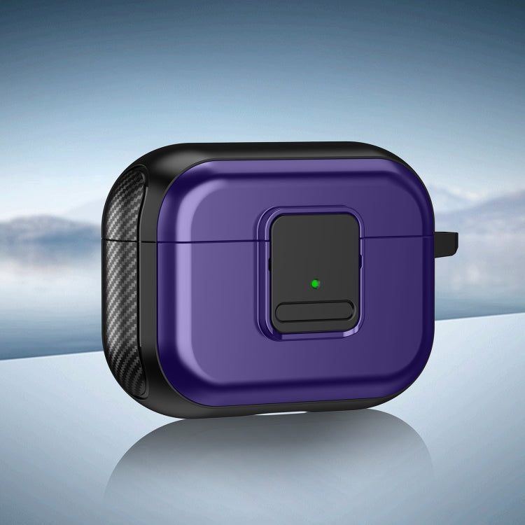 For AirPods Pro 2 TPU + PC Wireless Earphones Case with Magnetic Switch(Purple) - For AirPods Pro 2 by PMC Jewellery | Online Shopping South Africa | PMC Jewellery | Buy Now Pay Later Mobicred