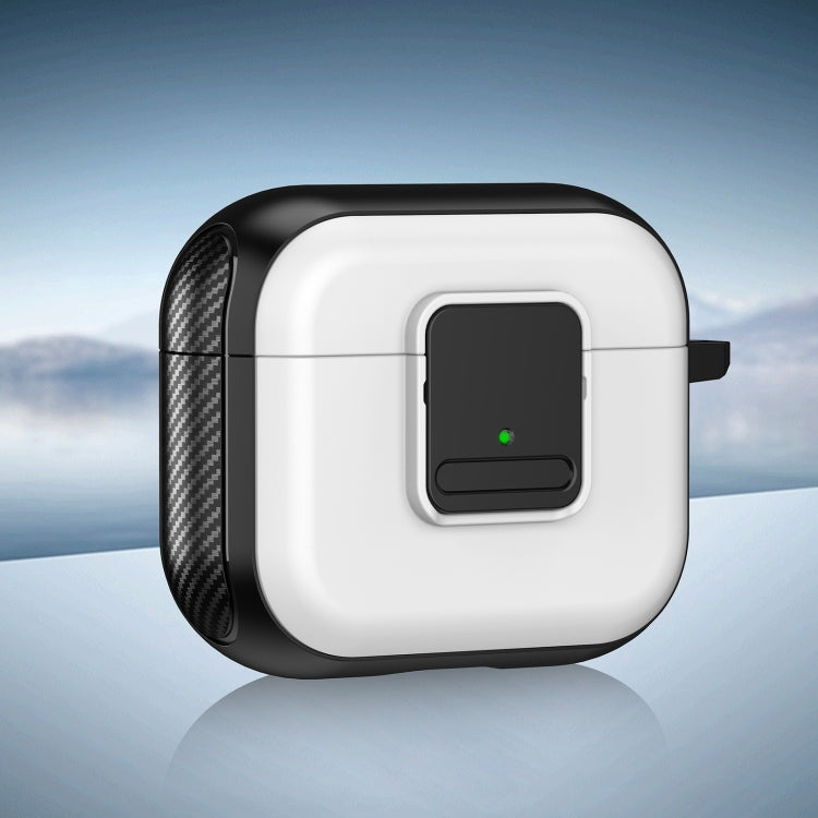 For AirPods 3 TPU + PC Wireless Earphones Case with Magnetic Switch(White) - For AirPods 3 by PMC Jewellery | Online Shopping South Africa | PMC Jewellery | Buy Now Pay Later Mobicred