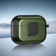 For AirPods Pro TPU + PC Wireless Earphones Case with Magnetic Switch(Army Green) - For AirPods Pro by PMC Jewellery | Online Shopping South Africa | PMC Jewellery | Buy Now Pay Later Mobicred