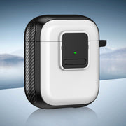 For AirPods 2 / 1 TPU + PC Wireless Earphones Case with Magnetic Switch(White)