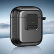 For AirPods 2 / 1 TPU + PC Wireless Earphones Case with Magnetic Switch(Grey) - For AirPods 1/2 by PMC Jewellery | Online Shopping South Africa | PMC Jewellery | Buy Now Pay Later Mobicred