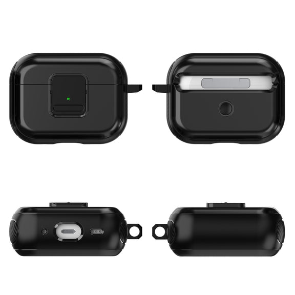 For AirPods Pro 2 TPU + PC Wireless Earphones Case with Magnetic Switch(Red)
