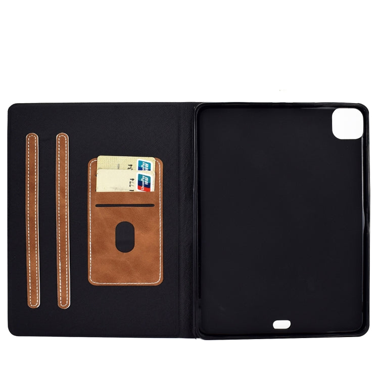 For iPad Pro 11 2024 Cowhide Texture Leather Smart Tablet Case(Brown) - iPad Pro 11 2024 Cases by PMC TechLife | Online Shopping South Africa | PMC TechLife | Buy Now Pay Later Mobicred