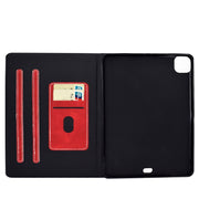 For iPad Pro 11 2024 Cowhide Texture Leather Smart Tablet Case(Red)