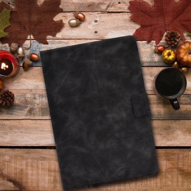For iPad Pro 11 2024 Cowhide Texture Leather Smart Tablet Case(Grey)