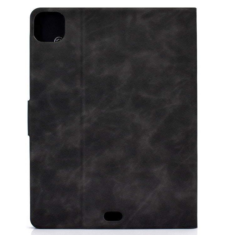 For iPad Pro 11 2024 Cowhide Texture Leather Smart Tablet Case(Grey) - iPad Pro 11 2024 Cases by PMC TechLife | Online Shopping South Africa | PMC TechLife | Buy Now Pay Later Mobicred