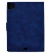 For iPad Pro 11 2024 Cowhide Texture Leather Smart Tablet Case(Blue)