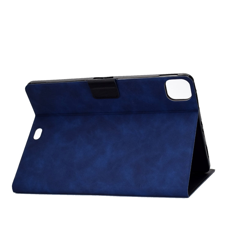 For iPad Pro 11 2024 Cowhide Texture Leather Smart Tablet Case(Blue) - iPad Pro 11 2024 Cases by PMC TechLife | Online Shopping South Africa | PMC TechLife | Buy Now Pay Later Mobicred