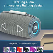 T&G TG-657 Portable Wireless 3D Stereo Subwoofer Bluetooth Speaker Support FM / LED Atmosphere Light(Purple)