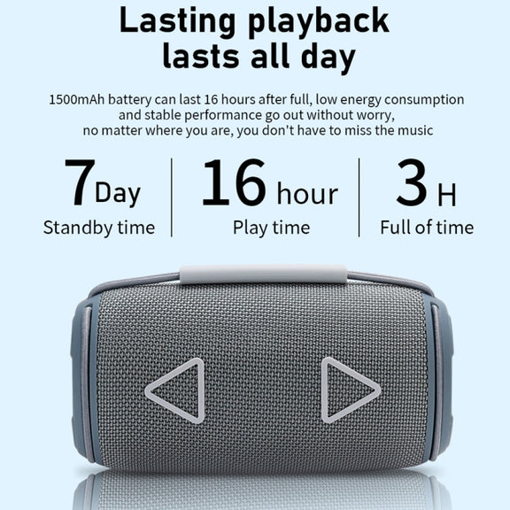 T&G TG-657 Portable Wireless 3D Stereo Subwoofer Bluetooth Speaker Support FM / LED Atmosphere Light(Blue)