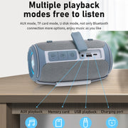 T&G TG-657 Portable Wireless 3D Stereo Subwoofer Bluetooth Speaker Support FM / LED Atmosphere Light(Grey)