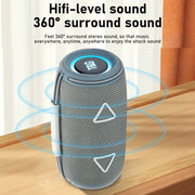 T&G TG-657 Portable Wireless 3D Stereo Subwoofer Bluetooth Speaker Support FM / LED Atmosphere Light(Black)