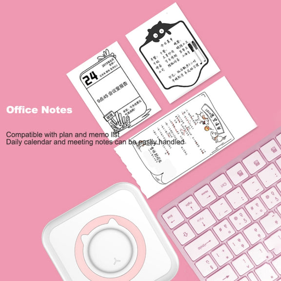 C15 Portable Multifunction Mini Printer Support OCR Text Scanning(Pink)