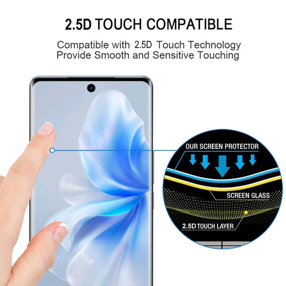 For vivo S18 Pro 25pcs 3D Curved Edge Full Screen Tempered Glass Film