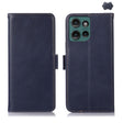 For Motorola Edge 50 Global Magnetic Crazy Horse Texture Genuine Leather Phone Case(Blue) - Motorola Cases by PMC TechLife | Online Shopping South Africa | PMC TechLife | Buy Now Pay Later Mobicred