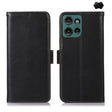 For Motorola Edge 50 Neo Magnetic Crazy Horse Texture Genuine Leather Phone Case(Black) - Motorola Cases by PMC TechLife | Online Shopping South Africa | PMC TechLife | Buy Now Pay Later Mobicred