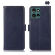 For Motorola Edge 50 Neo Magnetic Crazy Horse Texture Genuine Leather Phone Case(Blue) - Motorola Cases by PMC TechLife | Online Shopping South Africa | PMC TechLife | Buy Now Pay Later Mobicred