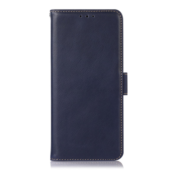 For Motorola Edge 50 Neo Magnetic Crazy Horse Texture Genuine Leather Phone Case(Blue)