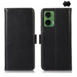 For Motorola Moto G35 Magnetic Crazy Horse Texture Genuine Leather Phone Case(Black) - Motorola Cases by PMC TechLife | Online Shopping South Africa | PMC TechLife | Buy Now Pay Later Mobicred