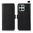 For Motorola Moto G75 5G Magnetic Crazy Horse Texture Genuine Leather Phone Case(Black) - Motorola Cases by PMC TechLife | Online Shopping South Africa | PMC TechLife | Buy Now Pay Later Mobicred