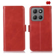 For Motorola Moto G15 4G Magnetic Crazy Horse Texture Genuine Leather Phone Case(Red) - Motorola Cases by PMC TechLife | Online Shopping South Africa | PMC TechLife | Buy Now Pay Later Mobicred