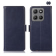 For Motorola Moto G15 4G Magnetic Crazy Horse Texture Genuine Leather Phone Case(Blue) - Motorola Cases by PMC TechLife | Online Shopping South Africa | PMC TechLife | Buy Now Pay Later Mobicred
