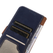 For Motorola Moto G15 4G Magnetic Crazy Horse Texture Genuine Leather Phone Case(Blue)