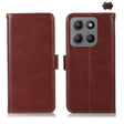 For Motorola Moto G15 4G Magnetic Crazy Horse Texture Genuine Leather Phone Case(Brown) - Motorola Cases by PMC TechLife | Online Shopping South Africa | PMC TechLife | Buy Now Pay Later Mobicred