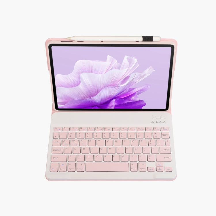 For Huawei MatePad 11.5 2023 AH17 Lambskin Texture Ultra-thin Detachable Bluetooth Keyboard Leather Case(Pink) - Huawei Keyboard by PMC TechLife | Online Shopping South Africa | PMC TechLife