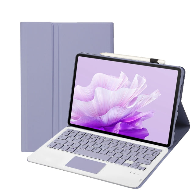 For Huawei MatePad 11.5 2023 AH17-A Lambskin Texture Ultra-thin Detachable Bluetooth Keyboard Leather Case with Touchpad(Purple)
