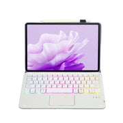 For Huawei MatePad 11.5 2023 AH17-AS Lambskin Texture Ultra-thin Detachable Backlight Bluetooth Keyboard Leather Case with Touchpad(Purple)