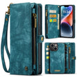For iPhone 15 CaseMe 008 Detachable Multifunctional Leather Phone Case(Blue) - iPhone 15 Cases by CaseMe | Online Shopping South Africa | PMC TechLife | Buy Now Pay Later Mobicred