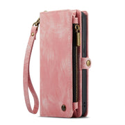For iPhone 15 CaseMe 008 Detachable Multifunctional Leather Phone Case(Pink)
