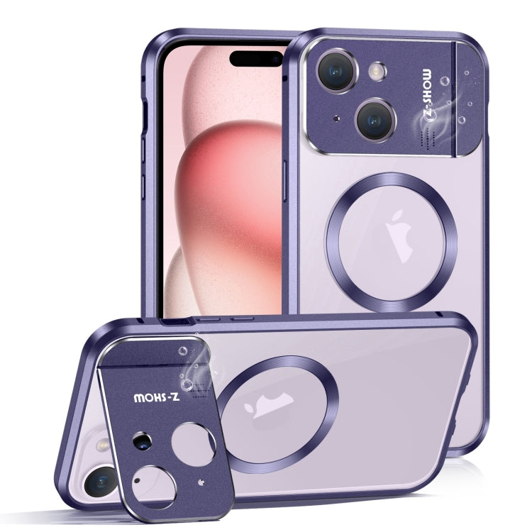 For iPhone 15 Plus Aromatherapy Holder Single-sided MagSafe Magnetic Phone Case(Purple) - iPhone 15 Plus Cases by PMC Jewellery | Online Shopping South Africa | PMC Jewellery | Buy Now Pay Later Mobicred