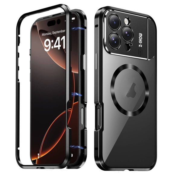 For iPhone 16 Pro Max Aromatherapy Holder Single-sided MagSafe Magnetic Phone Case(Black)