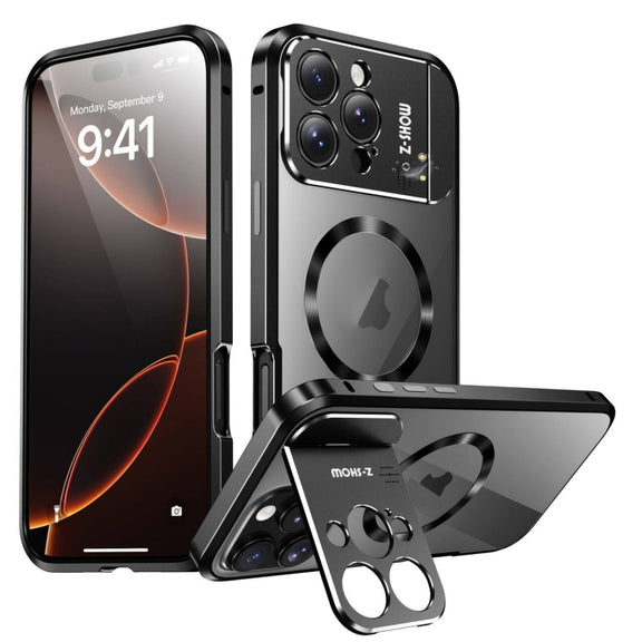 For iPhone 16 Pro Max Aromatherapy Holder Single-sided MagSafe Magnetic Phone Case(Black)