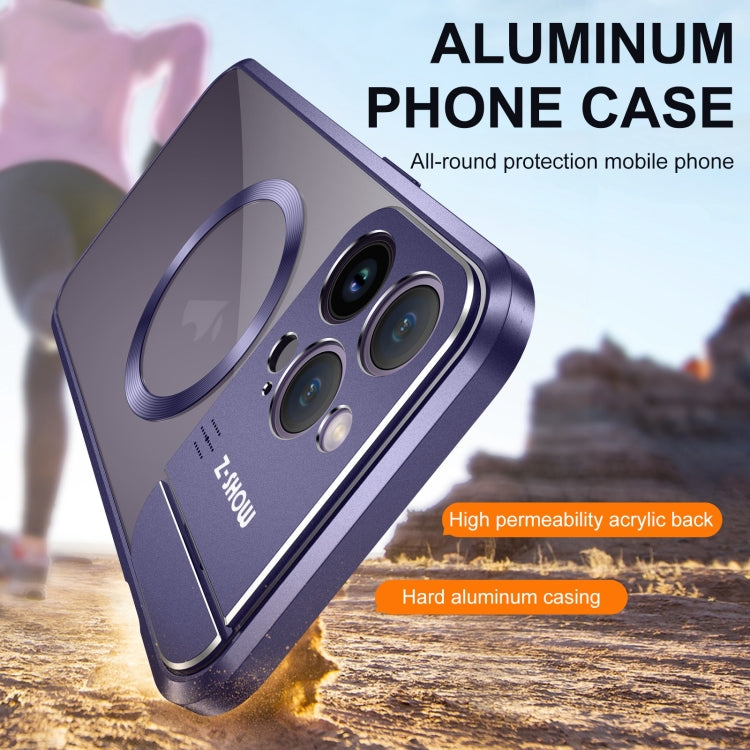 For iPhone 15 Plus Aromatherapy Holder Single-sided MagSafe Magnetic Phone Case(Purple) - iPhone 15 Plus Cases by PMC Jewellery | Online Shopping South Africa | PMC Jewellery | Buy Now Pay Later Mobicred