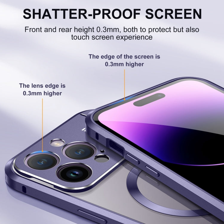 For iPhone 15 Plus Aromatherapy Holder Single-sided MagSafe Magnetic Phone Case(Purple) - iPhone 15 Plus Cases by PMC Jewellery | Online Shopping South Africa | PMC Jewellery | Buy Now Pay Later Mobicred