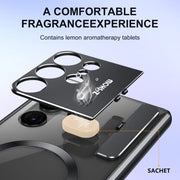 For Samsung Galaxy S22 Ultra 5G Aromatherapy Holder Single-sided MagSafe Magnetic Phone Case(Silver)