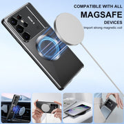 For Samsung Galaxy S22 Ultra 5G Aromatherapy Holder Single-sided MagSafe Magnetic Phone Case(Silver)