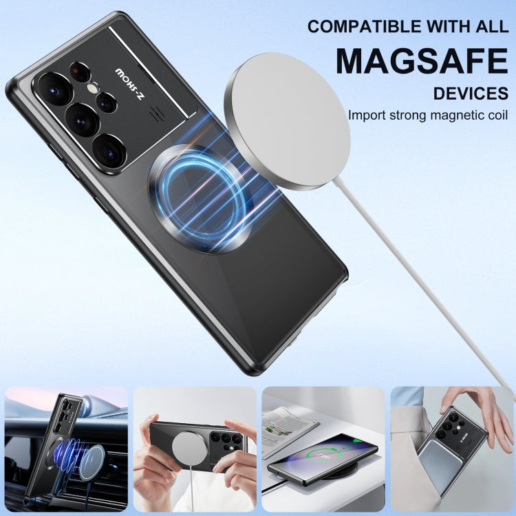 For Samsung Galaxy S21 Ultra 5G Aromatherapy Holder Single-sided MagSafe Magnetic Phone Case(Black)