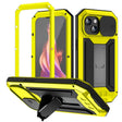 For iPhone 15 R-JUST Sliding Camera IP54 Life Waterproof Holder Phone Case(Yellow) - iPhone 15 Cases by R-JUST | Online Shopping South Africa | PMC TechLife | Buy Now Pay Later Mobicred