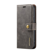 For iPhone 15 Pro DG.MING Crazy Horse Texture Detachable Magnetic Leather Phone Case(Grey)