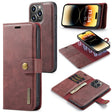 For iPhone 15 Pro Max DG.MING Crazy Horse Texture Detachable Magnetic Leather Phone Case(Red) - iPhone 15 Pro Max Cases by DG.MING | Online Shopping South Africa | PMC TechLife | Buy Now Pay Later Mobicred