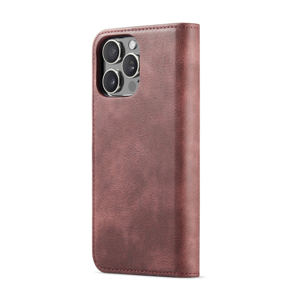For iPhone 16 Pro Max DG.MING Crazy Horse Texture Detachable Magnetic Leather Phone Case(Red)